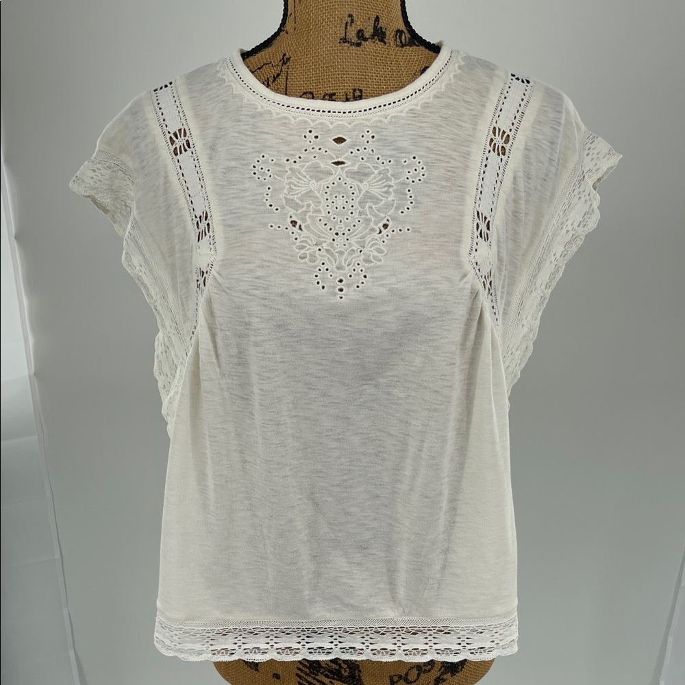 Lucky Brand 🍀 Lace/Embroidered Women's Top